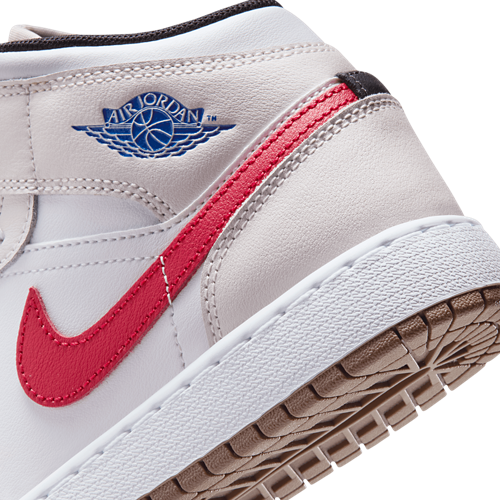 Boys' Grade School AJ 1 Mid White/Sail/Phantom - View 8