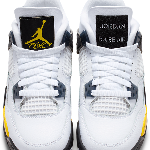 Boys' Grade School Retro 4 Blue/White/Yellow - View 8