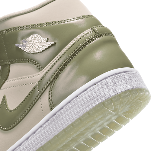Women's AJ 1 Mid Silver/Seaglass - View 8