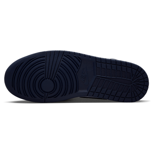 Men's AJ 1 Mid Obsidian/Obsidian/White - View 5