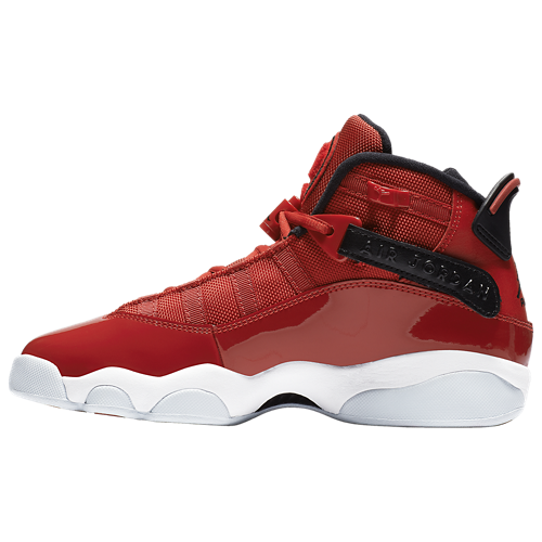 Boys' Grade School 6 Rings Black/Gym Red/White - View 2