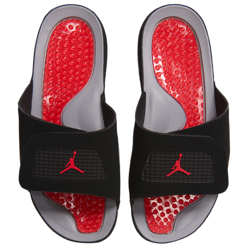 Men's Retro 4 Hydro Black/Red/Grey - View 3