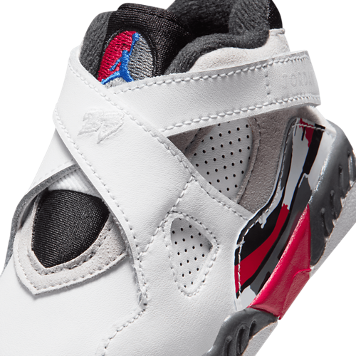 Girls' Toddler Retro 8 White/Black/True Red - View 7