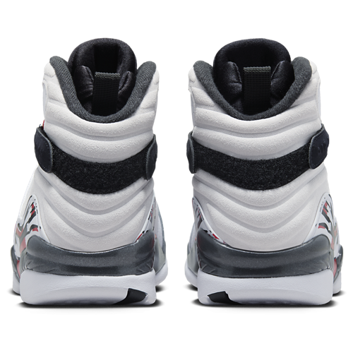 Boys' Grade School Retro 8 White/Black/True Red - View 3