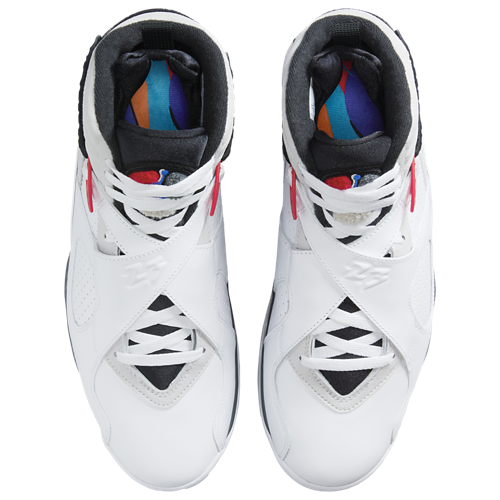 Boys' Grade School Retro 8 White/Black/True Red - View 4