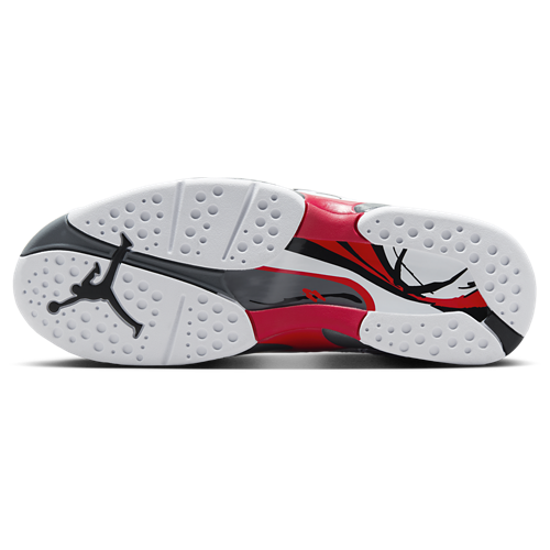 Boys' Grade School Retro 8 White/Black/True Red - View 5