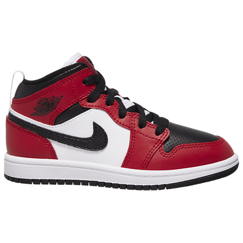 Boys' Preschool AJ 1 Mid Black/Gym Red/Black - View 7