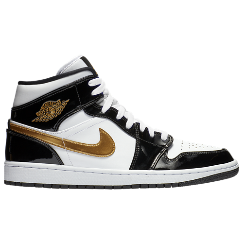 Men's AJ 1 Mid SE Metallic Gold/White/Black - View 1