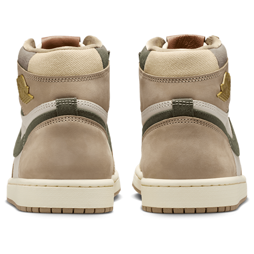 Women's AJ 1 High Brown/White - View 3