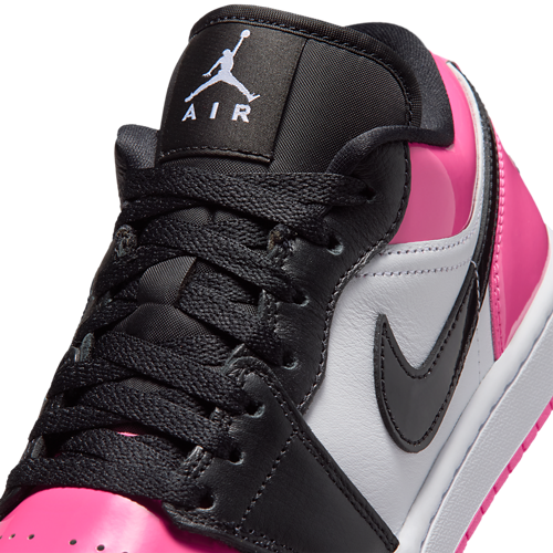 Women's AJ 1 Low Black/White/Pinksicle - View 7
