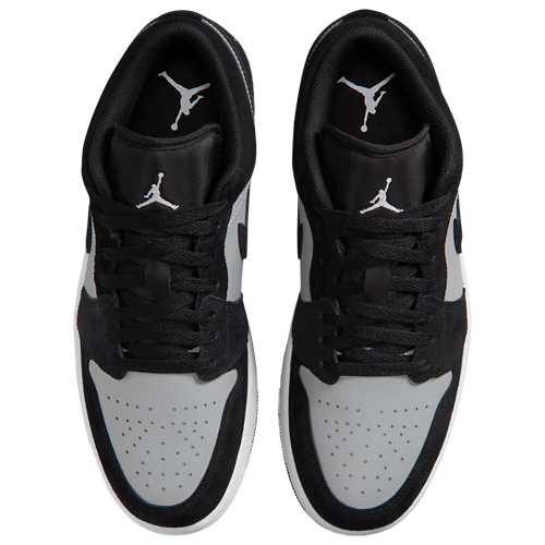 Men's AJ 1 Low Black/Lt Smoke Gray/White - View 4