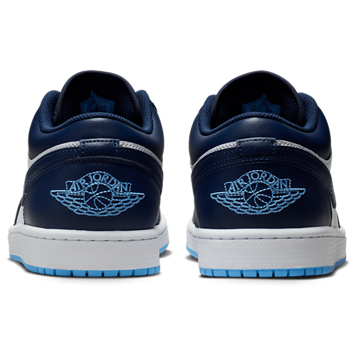 Men's AJ 1 Low Midnight Navy/White/Univ Blue - View 3