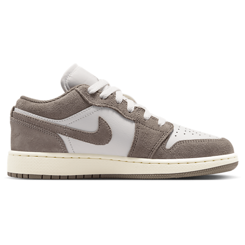 Boys' Grade School AJ 1 Low Enigma Stone/Olive Grey/Summit White - View 1