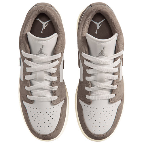 Boys' Grade School AJ 1 Low Enigma Stone/Olive Grey/Summit White - View 4