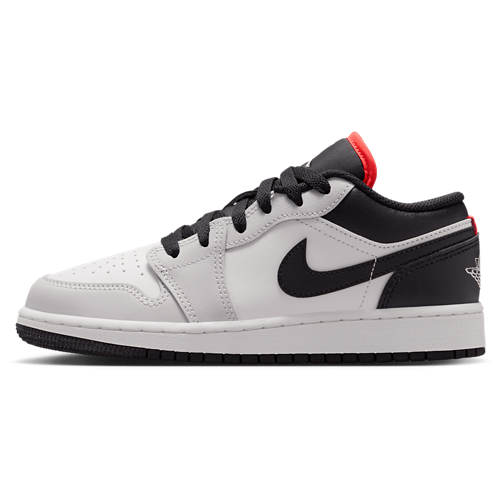 Boys' Grade School AJ 1 Low Summit White/Black/Black - View 2