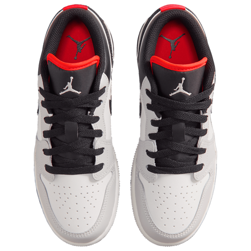 Boys' Grade School AJ 1 Low Summit White/Black/Black - View 4