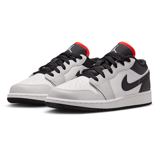 Boys' Grade School AJ 1 Low Summit White/Black/Black - View 6