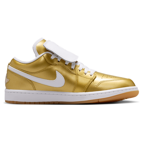 Women's AJ 1 Low White/Gold - View 1