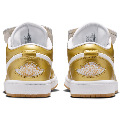 Women's AJ 1 Low White/Gold - View 3