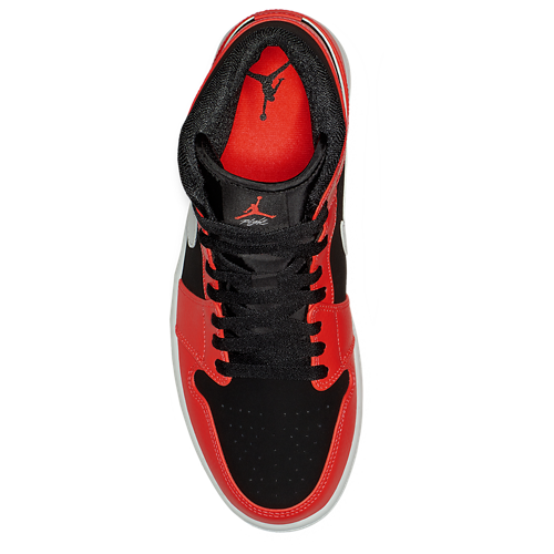 AJ 1 Mid Black/Infrared 23/White - View 4