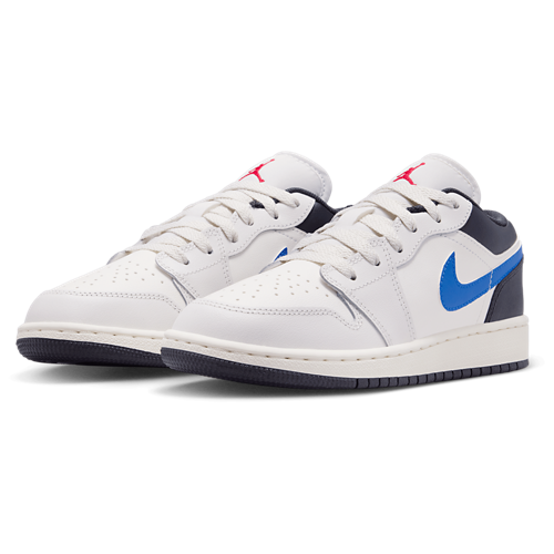 Boys' Grade School AJ 1 Low Gray/Blue - View 6