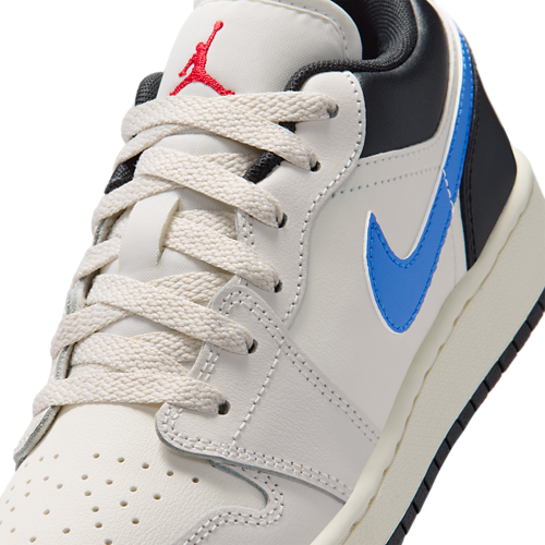 Boys' Grade School AJ 1 Low Gray/Blue - View 7