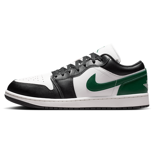 Men's AJ 1 Low Summit White/Black/Gorge Green - View 2
