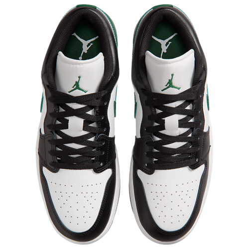 Men's AJ 1 Low Summit White/Black/Gorge Green - View 4