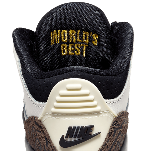 Boys' Toddler Retro 3 White/Black/Tan - View 8