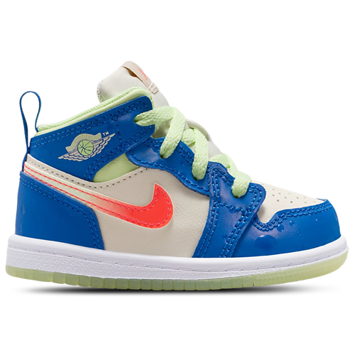 Boys' Toddler AJ 1 Mid SE Volt/Blue/Tan - View 1