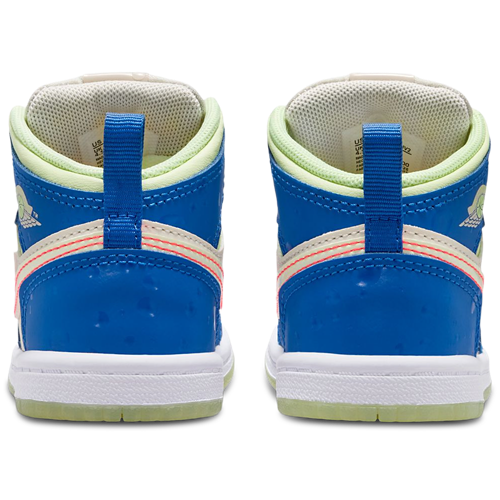 Boys' Toddler AJ 1 Mid SE Volt/Blue/Tan - View 3