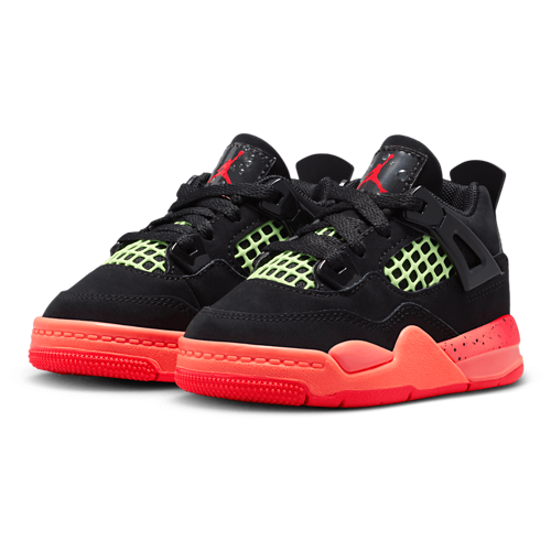 Boys' Toddler Retro 4 Black/Red/Orange - View 6