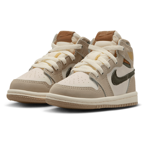 Girls' Toddler AJ1 Retro High OG Tan/White - View 6