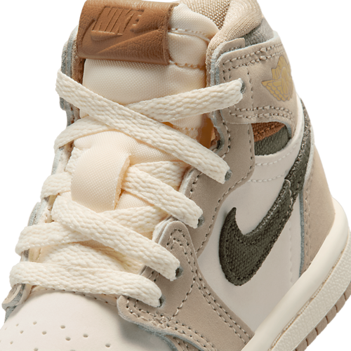 Girls' Toddler AJ1 Retro High OG Tan/White - View 7