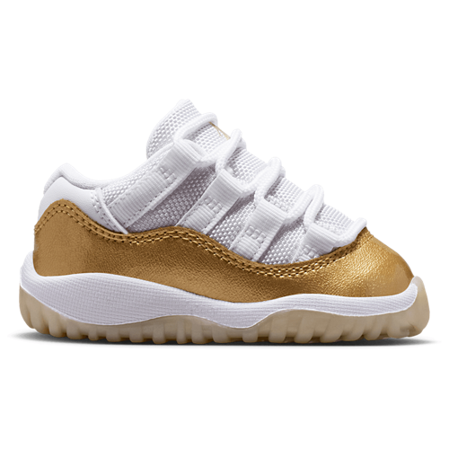 Girls' Toddler Retro 11 Low White/Gold - View 1