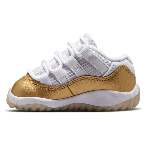 Girls' Toddler Retro 11 Low White/Gold - View 2