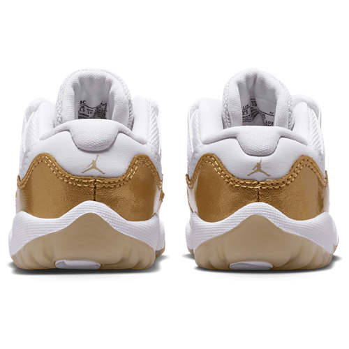 Girls' Toddler Retro 11 Low White/Gold - View 3