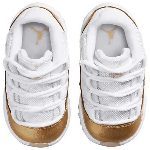 Girls' Toddler Retro 11 Low White/Gold - View 4