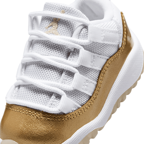 Girls' Toddler Retro 11 Low White/Gold - View 7