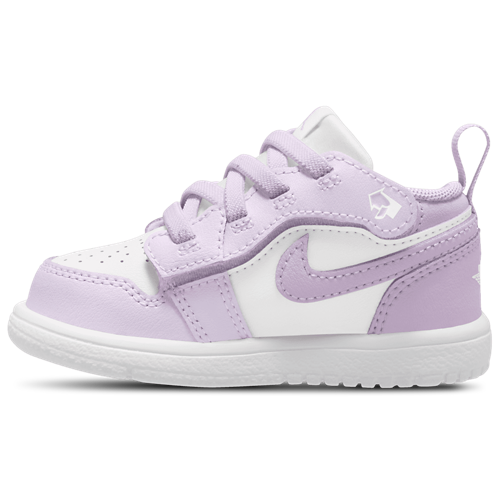Girls' Toddler AJ 1 Low White/Barely Grape - View 2