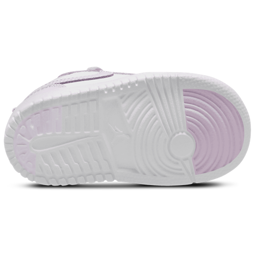 Girls' Toddler AJ 1 Low White/Barely Grape - View 4