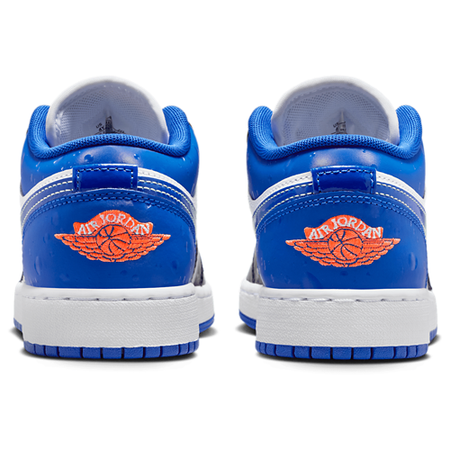 Boys' Grade School AJ 1 Low SE Blue/Orange/White - View 3