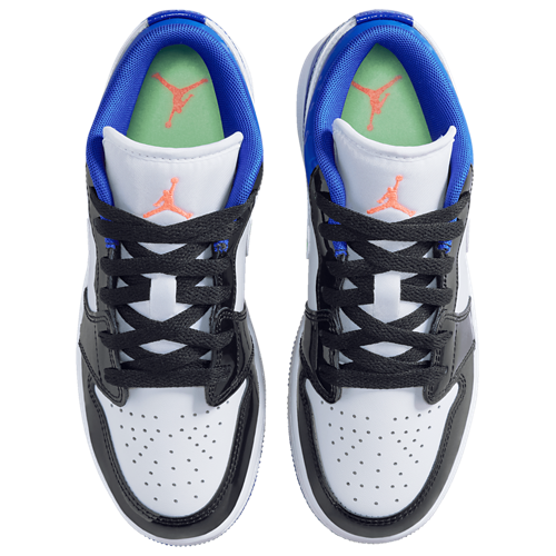 Boys' Grade School AJ 1 Low SE Blue/Orange/White - View 4