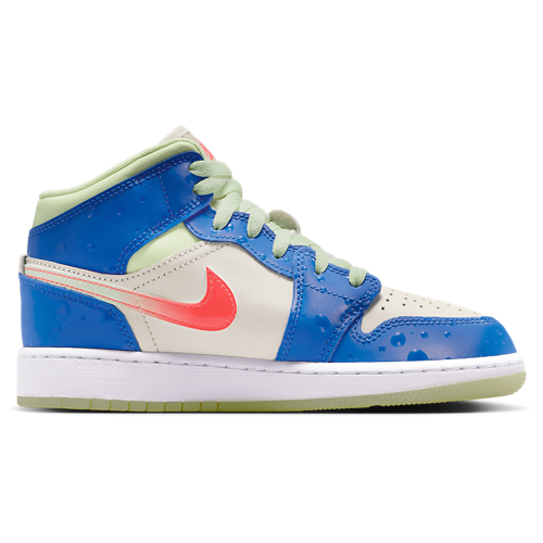 Boys' Grade School AJ 1 Mid Blue/Tan/Volt - View 1