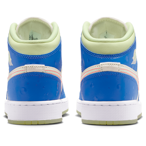 Boys' Grade School AJ 1 Mid Blue/Tan/Volt - View 3