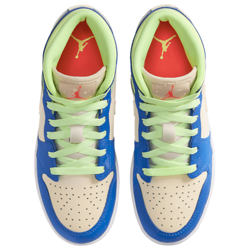Boys' Grade School AJ 1 Mid Blue/Tan/Volt - View 4
