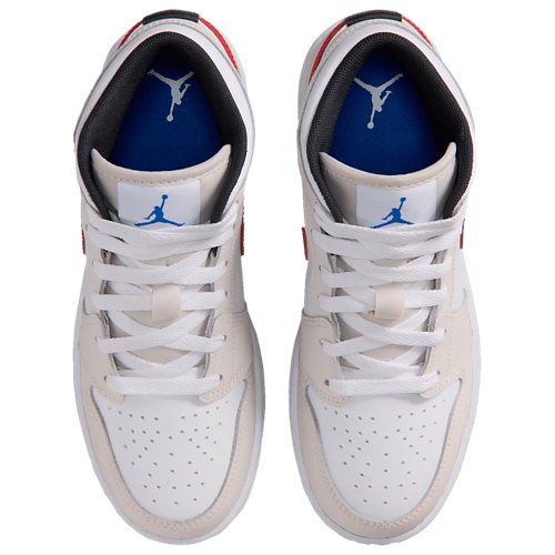 Boys' Grade School AJ 1 Mid White/Sail/Phantom - View 4