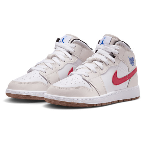 Boys' Grade School AJ 1 Mid White/Sail/Phantom - View 6
