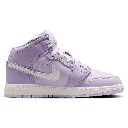 Girls' Grade School AJ 1 Mid White/Purple - View 1