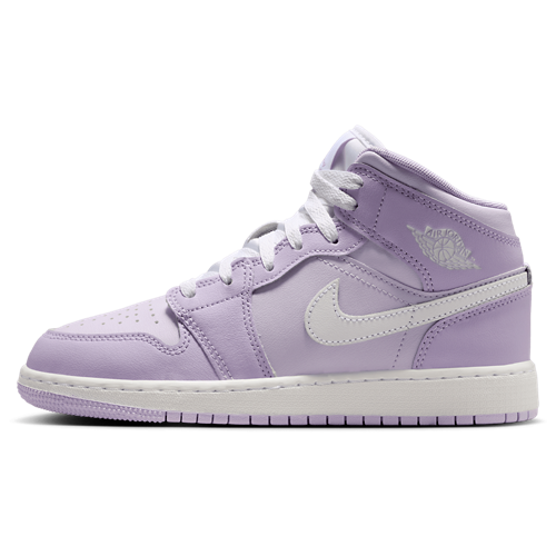 Girls' Grade School AJ 1 Mid White/Purple - View 2
